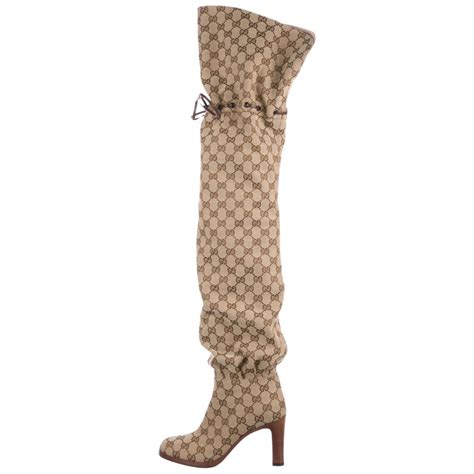 gucci cowboy boots|gucci monogram thigh high boots.